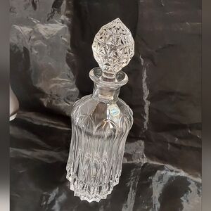 BOHEMIA CUT‎ GLASS ART NOUVEAU CRYSTAL DIAMOND DECANTER